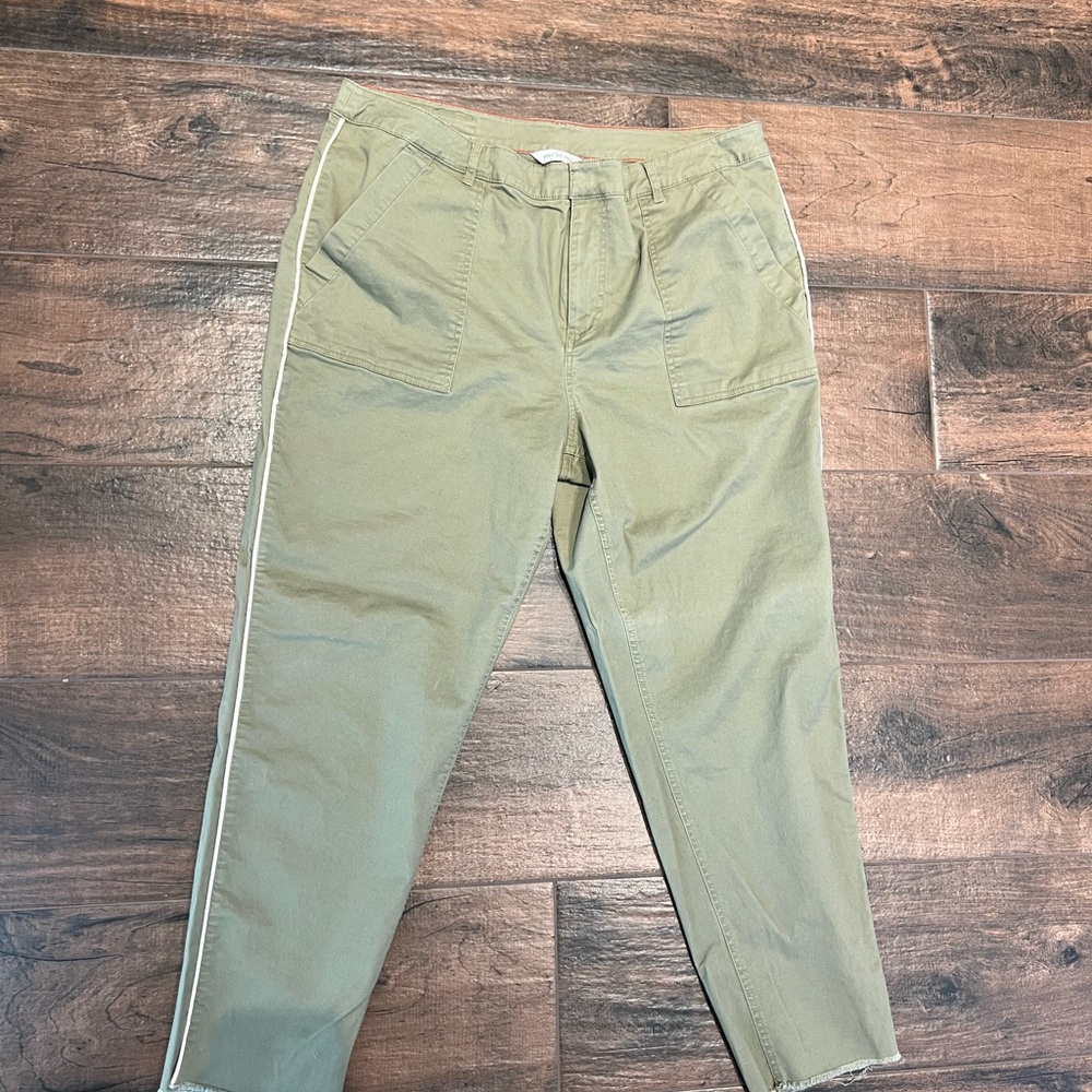 Peace love world Green Casual Pants with Side Stripe